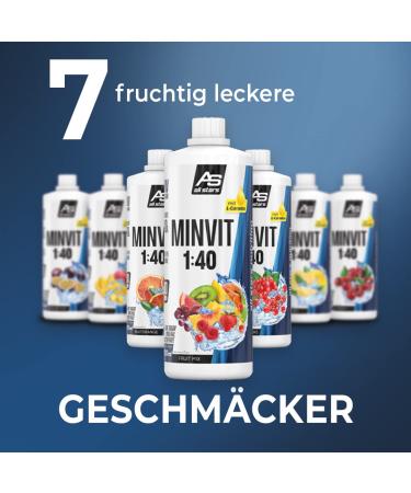 All Stars Minvit Currant Beverage Concentrate 1L - Sugar-Free Sports Drink Syrup with Vitamins & Minerals | Makes 40L | L-Carnitine Infused - Buy Online on GoSupps.com