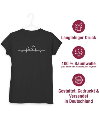 Shirtracer Women's Shirt - Perfect Gift for Dog Owners - Heartbeat Dog 01 Black S | Shop Now! - Buy Online on GoSupps.com