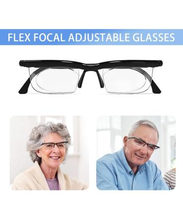 2024 Flex Focal Adjustable Glasses for Men & Women - Dial Vision Flex Focus - Black - Perfect for All international Shipping - Buy Online on GoSupps.com