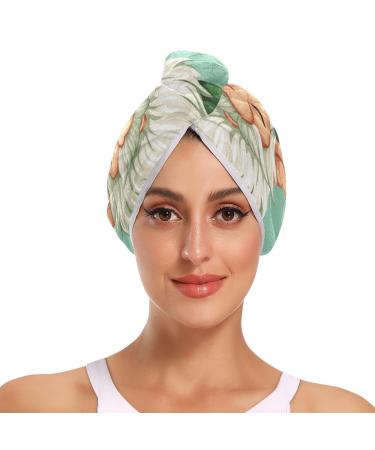 Saint Patrick's Day Gnome Hair Towel 2 Pack Super Absorbent Hair Drying Towel Quick Dry Hair Turbans Head Towel with Button Twisty Wrap for Women Girls