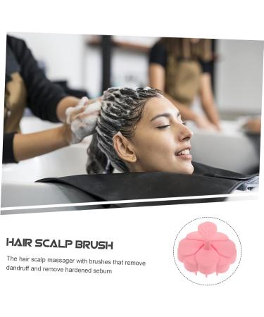 Magiclulu 2-in-1 Silicone Massage Brush - Scalp Peeling & Hair Care Tools - Pink Heart-Shaped Hair Washer for Travel - Buy Online on GoSupps.com