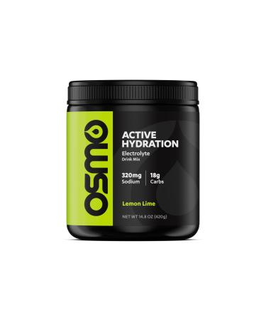 Osmo Active Hydration Electrolyte Powder (20 Servings) - Includes Sodium, Magnesium, Potassium, Carbs & Vitamins, Cane Sugar - All Natural, 3X Faster Hydration, Boosts Power & Endurance, Lemon Lime Lemon Lime 14.8 Ounce (Pa