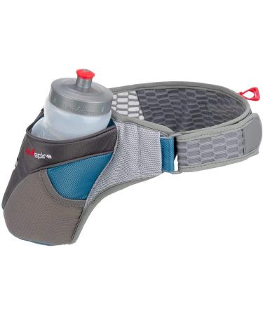 Ultraspire Nerve Hydration Trail Running Waist Belt Pack with 20 oz Bottle - Gray/Blue (XS) - Buy Online on GoSupps.com