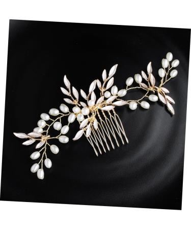 Beavorty Leaf Hair Comb Bride Hair Clip Pearl Hair Comb Pearl Hair Accessories Wedding Hair Comb Bridal Headdress Pearl Wedding Clip Bride Headpieces for Wedding Tiara Leaf Hairpin Miss - Buy Online on GoSupps.com