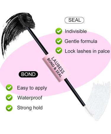 Cluster Lashes Kit Bond and Seal Lash Glue Black Eyelash Glue Cluster Lashes Glue Bond and Seal Individual Lashes at Home Lash Extension Kit Individual Lash Glue Waterproof Lash Bond and Seal 5ml+5ml Bond and Seal (Black+Clear) Tool - Buy Online on GoSupps.com
