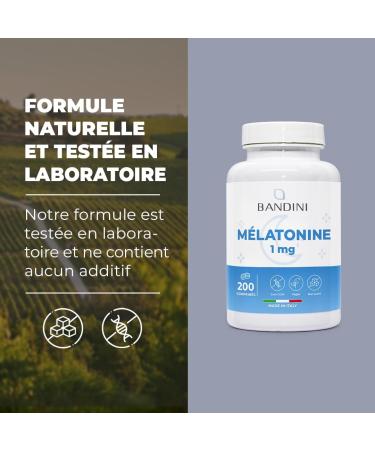 Bandini Melatonin 200 Tablets (approx 7 Months) | 1mg per Micro-tablet Easy to Swallow | Support for Fast Sleep Jet Lag & Better Rest | Pure High Dose Melatonin Supplement Non-GMO - Buy Online on GoSupps.com