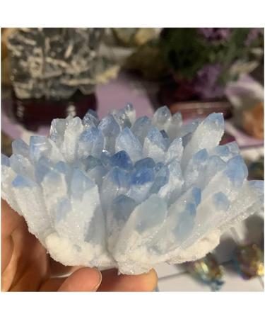 Natural Crystal Rough Rare Beautiful Blue Ghost Phantom Quartz Crystal Cluster Specimen Natural Stone Crystal for Decoration Household 400-500g Sky Blue - Buy Online on GoSupps.com