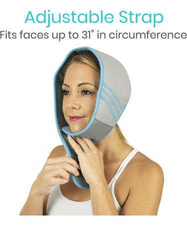 Vive Face Ice Pack Wrap for TMJ Pain Relief and Headaches - Hot/Cold Therapy for Jaw Surgery Recovery & Wisdom Teeth Extraction - Gray - Buy Online on GoSupps.com