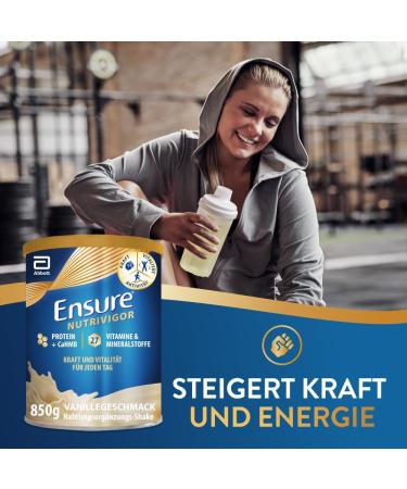 Ensure Nutrivigor Vanilla Shake 850g - Premium Dietary Supplement with Protein 27 Vitamins & Minerals for a Healthy Diet - International Shipping Available - Buy Online on GoSupps.com
