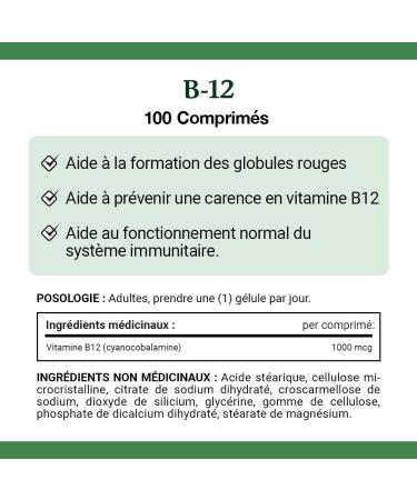Nature's Bounty Vitamin B12 1000mcg 100 Tablets Helps the Body Metabolize Carbohydrates Fats and Proteins Helps in Normal Immune System Function and to Metabolize Energy Multi-colored (Packaging May Vary) - Buy Online on GoSupps.com