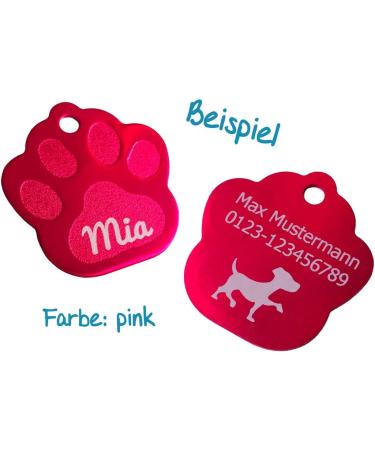Buy Double-Sided Engraved Dog Tag Paw | Custom Text & Motif | Free Key Rings | International Shipping Available - Buy Online on GoSupps.com