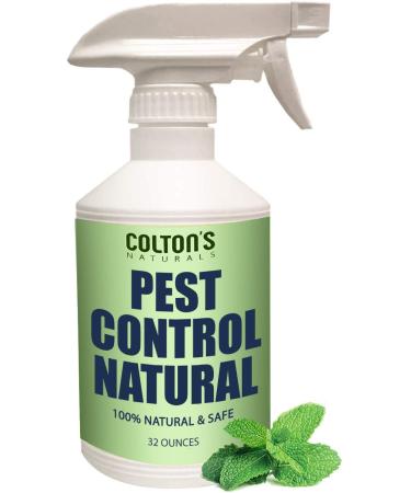 Natural Bug & Insect Repellent Spray Mint- 100% Natural Safe Non-Toxic Spiders, Ants, House Roach, Fleas, etc  Fast Acting Pest Control Spray Organic Cedar Lemongrass (32 Ounce) 8 Pound (Pack of 1)