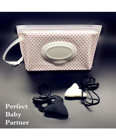 Chewing Ring Necklace - Silicone Shark Tooth Shape for Adults & Babies | Sensory Tools for Autism ADHD & Dental Care - 2 Pieces - Buy Online on GoSupps.com