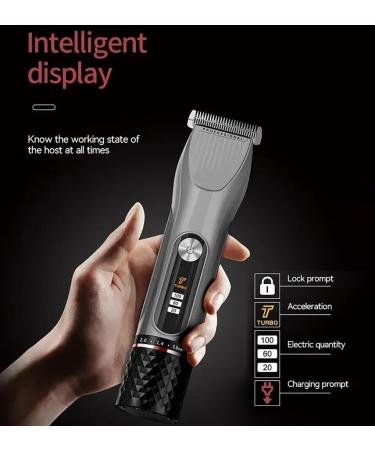 Pro Hair Clipper Adjustable Hair Trimmer Cordless Hair Trimmer Electric Barber Display Led Trimmer for Man - Buy Online on GoSupps.com