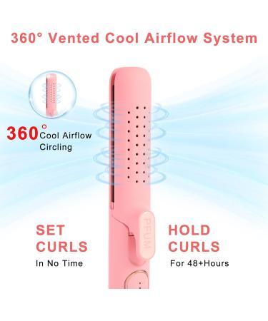 Pro 360 Airflow Hair Straightener & Curling Iron 2-in-1 | Titanium Flat Iron for Long-Lasting Curls & Straight Styles | Dual Voltage & Adjustable Temps | Perfect Hair Styling Tool - Buy Online on GoSupps.com