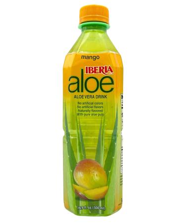 Iberia Aloe Vera Drink with Pure Aloe Pulp Mango 16.9 fl oz - Pack of 8 - Buy Online on GoSupps.com