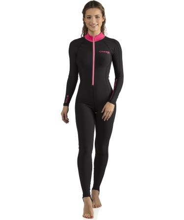 Cressi Skin - Adult Versatile Full Suit for Water Sport, Warmth and Sun Protection Large Black/Pink