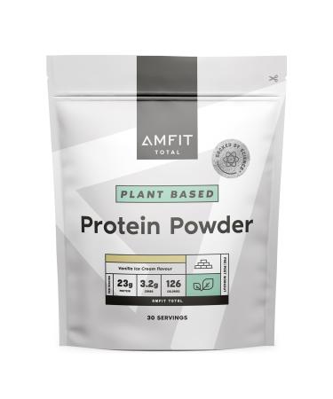 Amazon Brand - Amfit Nutrition Plant Based Protein Powder Vanilla Ice Cream 900g
