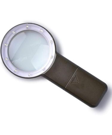 Professional Magnifier Electronic Maintenance Welding Identification Old Man Reading High-Definition Optical White Glass Handheld with Lamp 10 Times Full of Stars