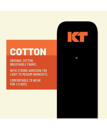 KT Tape Original Cotton - Elastic Kinesiology Athletic Tape 125 Uncut Roll in Black | Improve Performance & Recovery - Buy Online on GoSupps.com