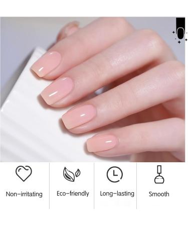 Pink Nail Polish Light Pink Nail Varnish Long Lasting & Chip Resistant Nail Polish Highly Pigmented Baby Pink Nail Gel Quick Dry Nail Polish for Art Manicure DIY at Home - Buy Online on GoSupps.com
