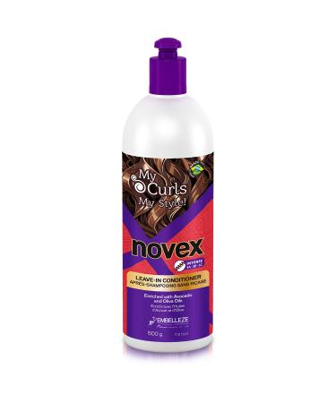 NOVEX My Curls Intense Leave In Conditioner 17.6oz - Repairs Damaged Curls Enhances Shine Softness and Luster Frizz Free Hair