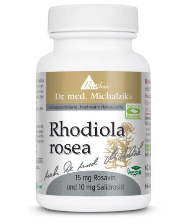 Biotikon Rhodiola rosea | Rose | Dr. med. Michalzik per daily dose of Rhodiola rosea extract 500 mg | 3% rosavine 15 mg | 1% salidroside 10 mg no additives from BIOTIKON