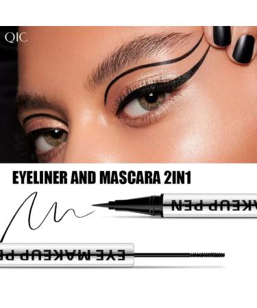 HJOPA 2 in 1 Black Double End Mascara and Eyeliner for Waterproof, Long-Lasting Natural Eyelashes - 0.04 oz (Pack of 1) - Buy Online on GoSupps.com