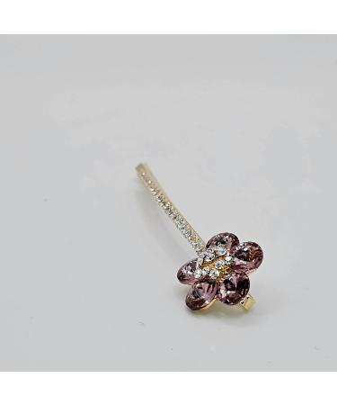 Medium Rhinestone Flower Alligator Clip Pink Diamond Crocodile Clip Alligator Hair Pins Hair Accessories Fancy Barrettes for Women's Hair Sparkly Hair Clips - Buy Online on GoSupps.com