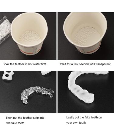 Flipped Warm Artificial Teeth - 2 Pairs of Veneers & Smile Kit - Provisional False Teeth for a Perfect Smile - Buy Online on GoSupps.com