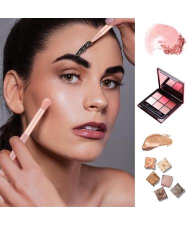 REQAG Set of 8 Makeup Brushes High-end Brushes Mini Portable Makeup Brush with PU Leather Bag Set Suitable for Blush and Eye Concealer Foundation - Buy Online on GoSupps.com