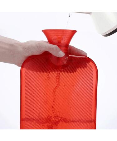 MAIES Classic Hot Water Bottle | Durable Rubber Heat Bag with Soft Fleece Cover for Heat Therapy & Compresses | Reusable & Portable - Buy Online on GoSupps.com