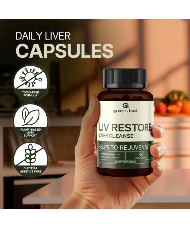 GREEN'S BEST Liver Support Supplement Liver Detox & Repair with Milk Thistle Dandelion & Turmeric Promotes Liver Health & Cleansing Herbal Formula for Fatty Liver & Digestion 90 Capsules - Buy Online on GoSupps.com