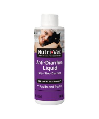 Nutri-Vet Anti-Diarrhea Liquid for Cats | Detoxifying Agent Works Against Bacterial Toxins | Helps Sooth Upset Stomach and Stop Diarrhea | 4oz 4 FZ
