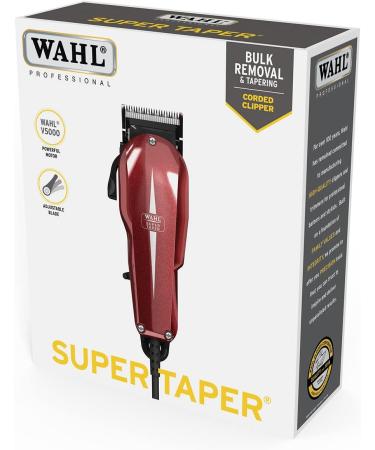 Wahl Burgundy Super Taper Professional Hair Clippers Pro Haircutting Kit Clippers for Bulk Hair Removal Taper Fade Adjustable Lever Corded Lightweight Barbers Supplies - Buy Online on GoSupps.com