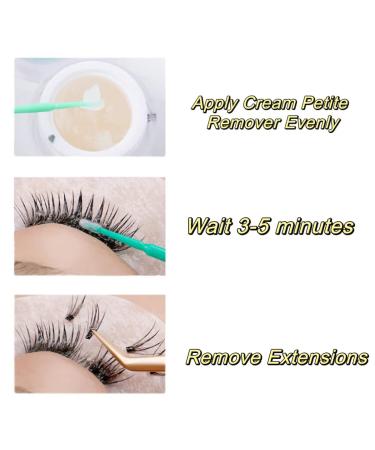 Cream Eyelash Extension Remover 10g | Low Irritation for Sensitive Skin | Fast Dissolution | Professional Lash Tech Supplies | Peach - Buy Online on GoSupps.com