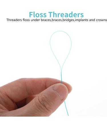 Wllhyf 100 Pieces Multifunctional Dental Floss - Deep Clean for Bridges & Implants (Blue) - Buy Online on GoSupps.com