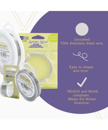 Stainless Steel Craft Wire 18 Gauge - 10 yd Retail Spool | Artistic Wire - Buy Online on GoSupps.com
