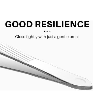 Tweezers for eyebrows depilatory tip carbon steel inclined 9 cm Color Silver - Buy Online on GoSupps.com