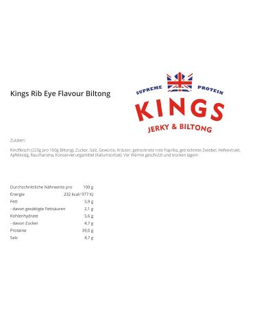 Kings Beef Jerky XXL Big Bag Mix Pack - Ribeye Biltong & BBQ Jerky | High Protein Gluten-Free Snacks (300g & 350g) - Buy Online on GoSupps.com