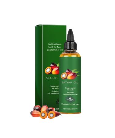 Batana Oil Organic for Healthy Hair 100ML Natural Batana Oil Repair Damaged Hair Nourishes Thin Hair Scalp Skin and Loss Raw Batana Hair Oil for All Hair Types
