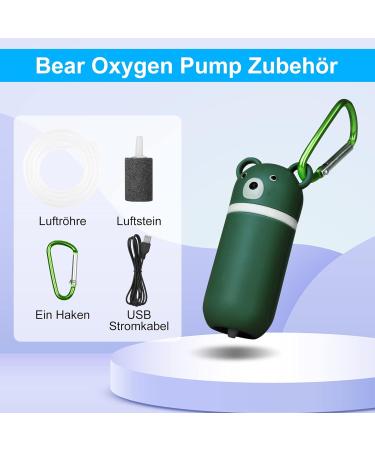 USB Air Pump for Aquariums - Quiet Mini Portable Oxygen Pump with Accessories | Black & Green - International Shipping - Buy Online on GoSupps.com