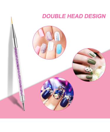 Hanyousheng 5pcs Double Ended Nail Art Brushes and Dotting Tools Set for DIY Nail Designs - Buy Online on GoSupps.com