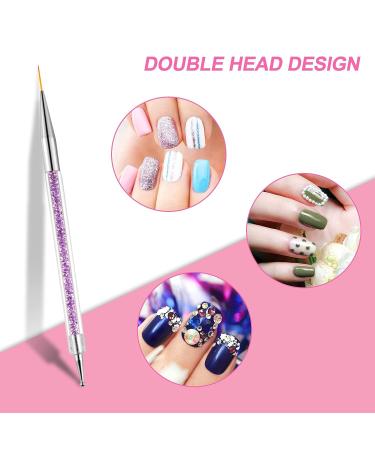 Sularpek 5 Pcs Double Ended Nail Art Brushes Set | Liner Brushes, Dotting Tools & Painted Pen for DIY Nail Designs - Buy Online on GoSupps.com