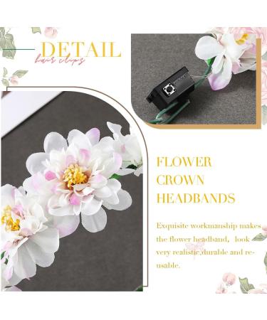 Zoestar LED Flower Crown Headband Light Up Hair Wreath Headbands Bridal Floral Headpiece Festival Garland Headdress for Women and Girls - Buy Online on GoSupps.com