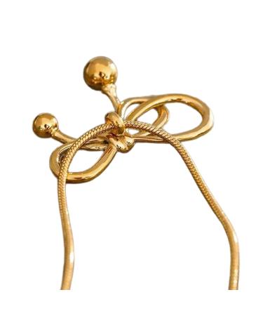 Oralgos Elegant butterfly necklace loop pendant necklace adjustable chain choker handmade collarbone chain gifts for women