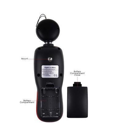 Digital Light Meter with Data Record, Backlight, Lux & Temperature Meter - 0-200,000 Lux/FC Measurement Range - MAX/MIN/Hold Function - Buy Online on GoSupps.com