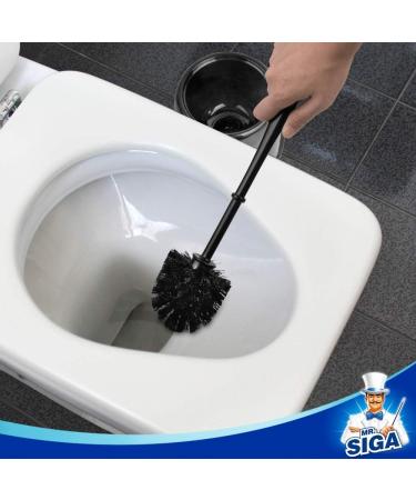 MR.SIGA Toilet Brush with Holder - Pack of 3, Black - Buy Online on GoSupps.com