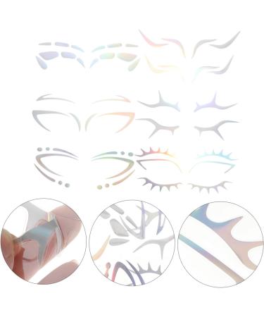 Healeved 6pcs Iridescent Eyeliner Face Decals Eye Liner Eye Stickers Eyeshadow Face Stickers Transfer Glue - Buy Online on GoSupps.com