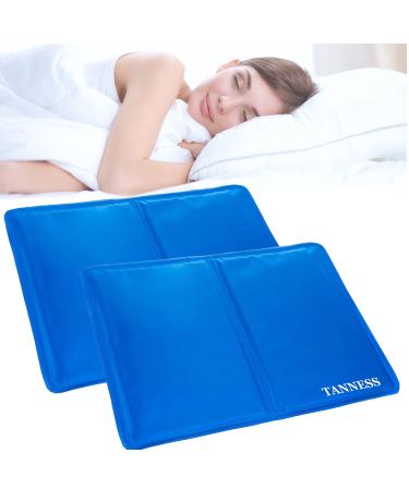 Tanness 2 Pack Gel Cooling Mat | Gel Pillow Cushion for Absorbs and Dissipates Heat | Cooling Pillows for Night Sweats & Increase Sleep Quality | Pillow Cooling Pad 2 Count (Pack of 1)